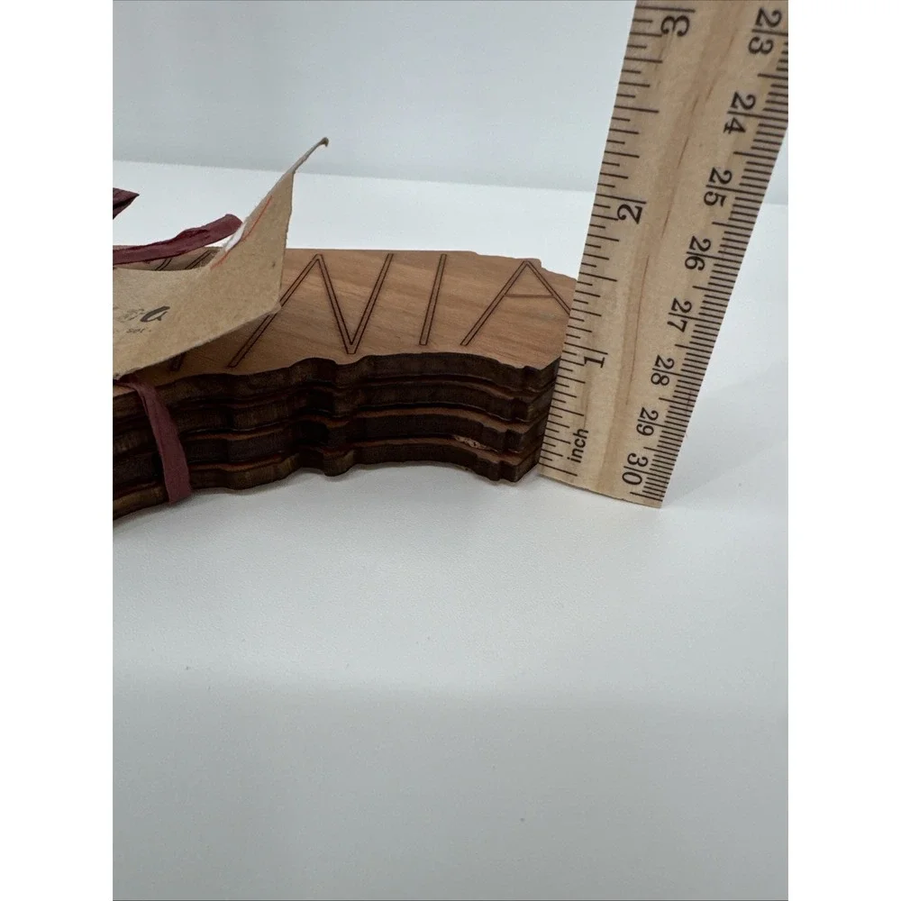 Zootility Coaster Set 4 California Made USA NEW Laser Cut Birchwood‎